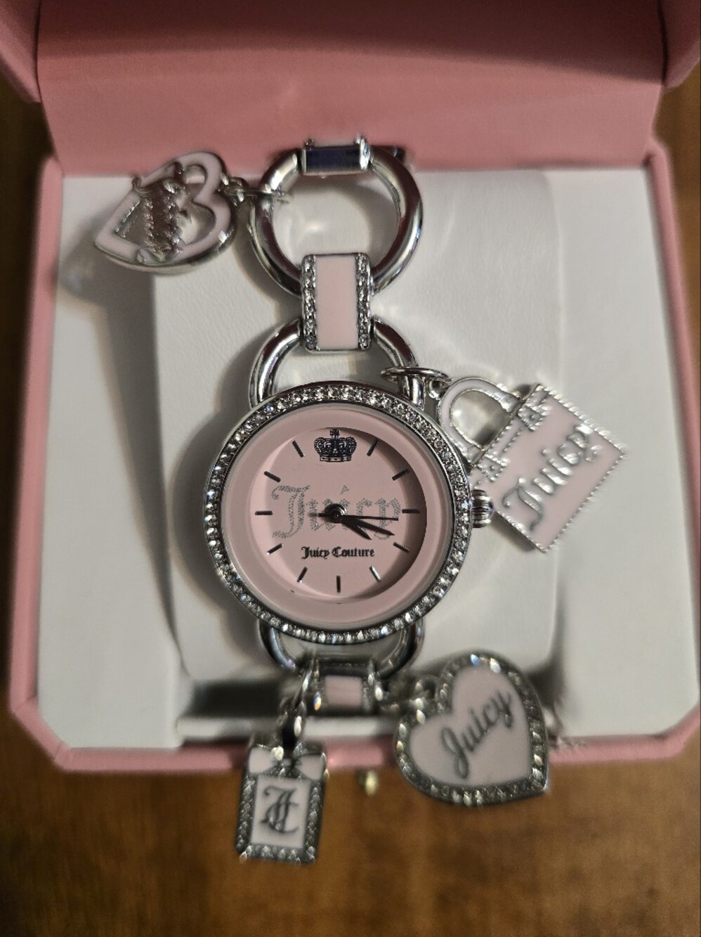 Juicy Couture Pink Charm Bracelet Watch